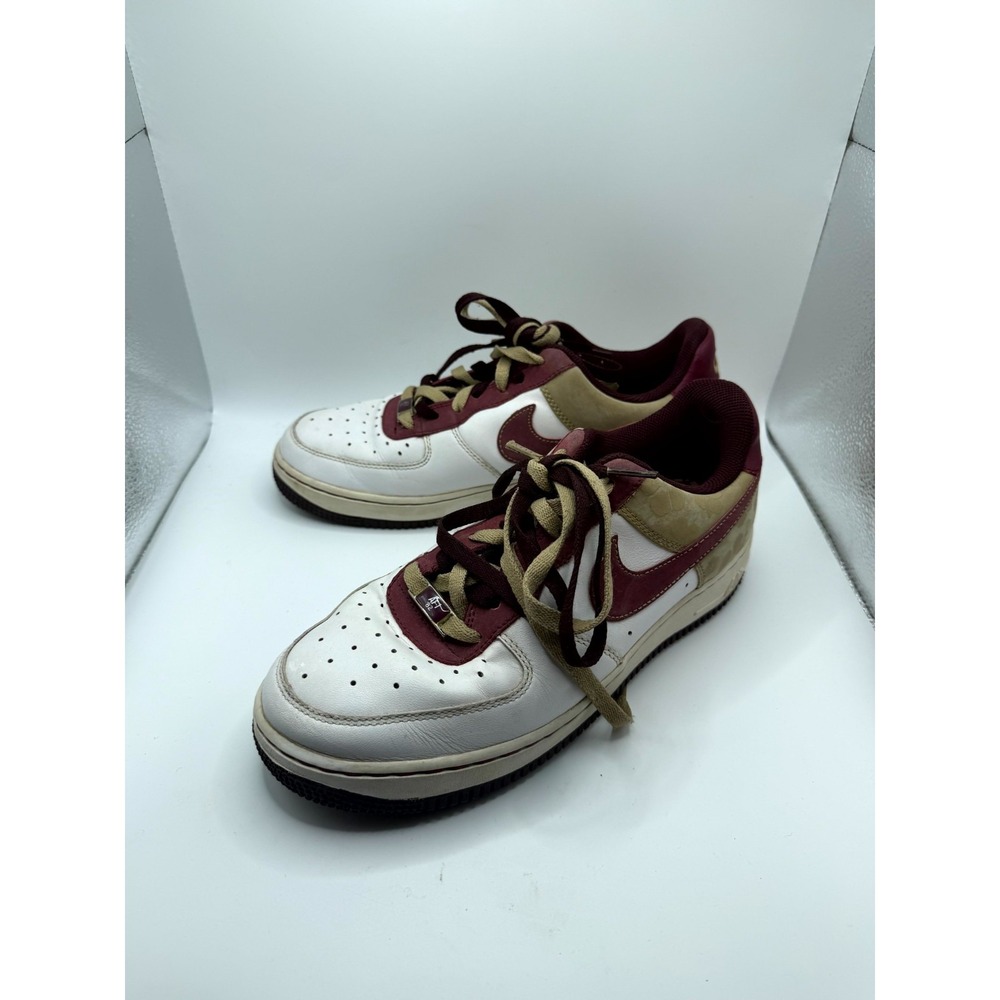 Nike Air Force 1 '07 Deep Garnet 315115-162 Womens 9 Sneaker White Leather Shoes